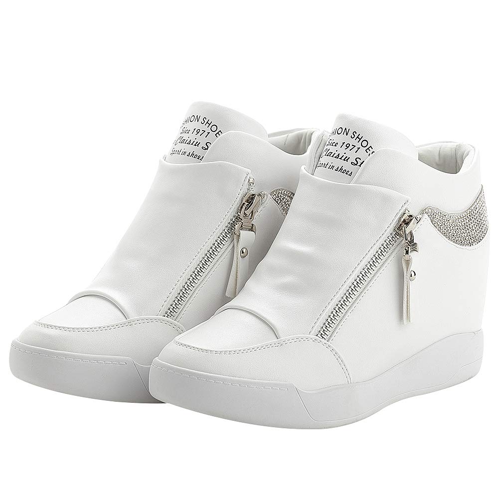 rismart Donna Zeppa Piattaforma Bootie Elegante Sneaker Scarpe