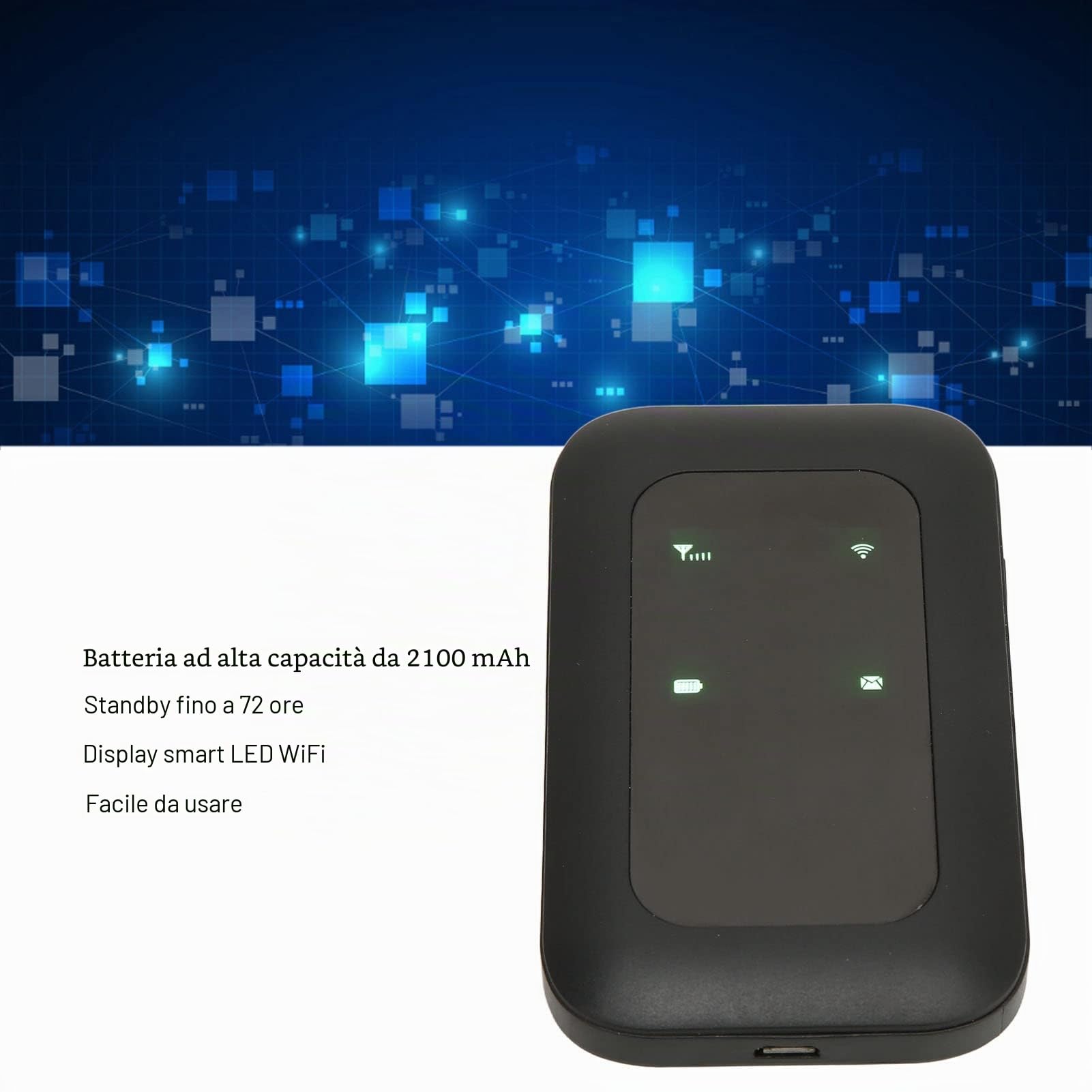 Mini Router WiFi Wireless Portatile da Viaggio, Router WiFi Mobile 4G LTE con Slot per Scheda SIM, Router Wireless 4G Sbloccato per Partner di Viaggio, Condivisione di 10 Utenti per Viaggi All'aperto