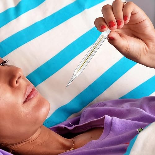 Miniatura 5 de Temperatura del vidrio para adultos, temperatura oral axila, medición precisa de lectura rápida para clínicas familiares de ancianos, escala dual  y