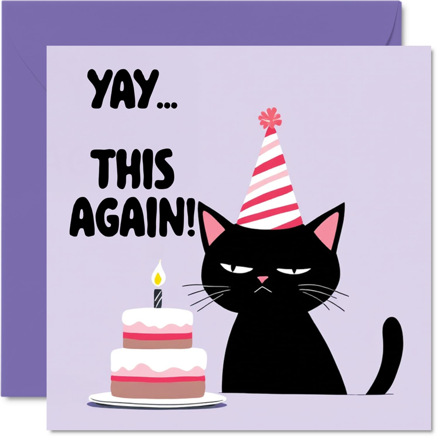 Birthday Card for Men Women - Yay This Again! - Happy Birthday Card for Brother Auntie Husband Grandma, 145mm Bday Greeting Cards