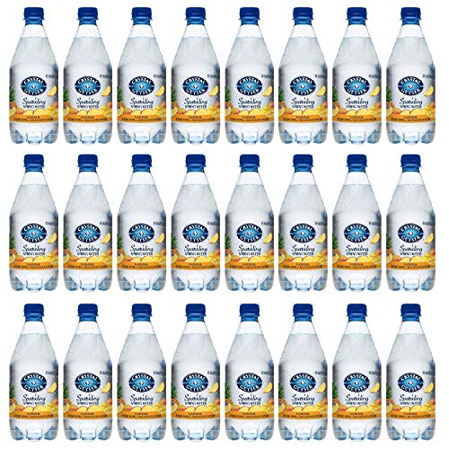 Crystal Geyser 18 oz Pineapple Mango Flavored Sparkling Spring Water 24 Pack, PET Plastic Bottles, Zero Calorie, No Artificial Ingredients or Sweeteners