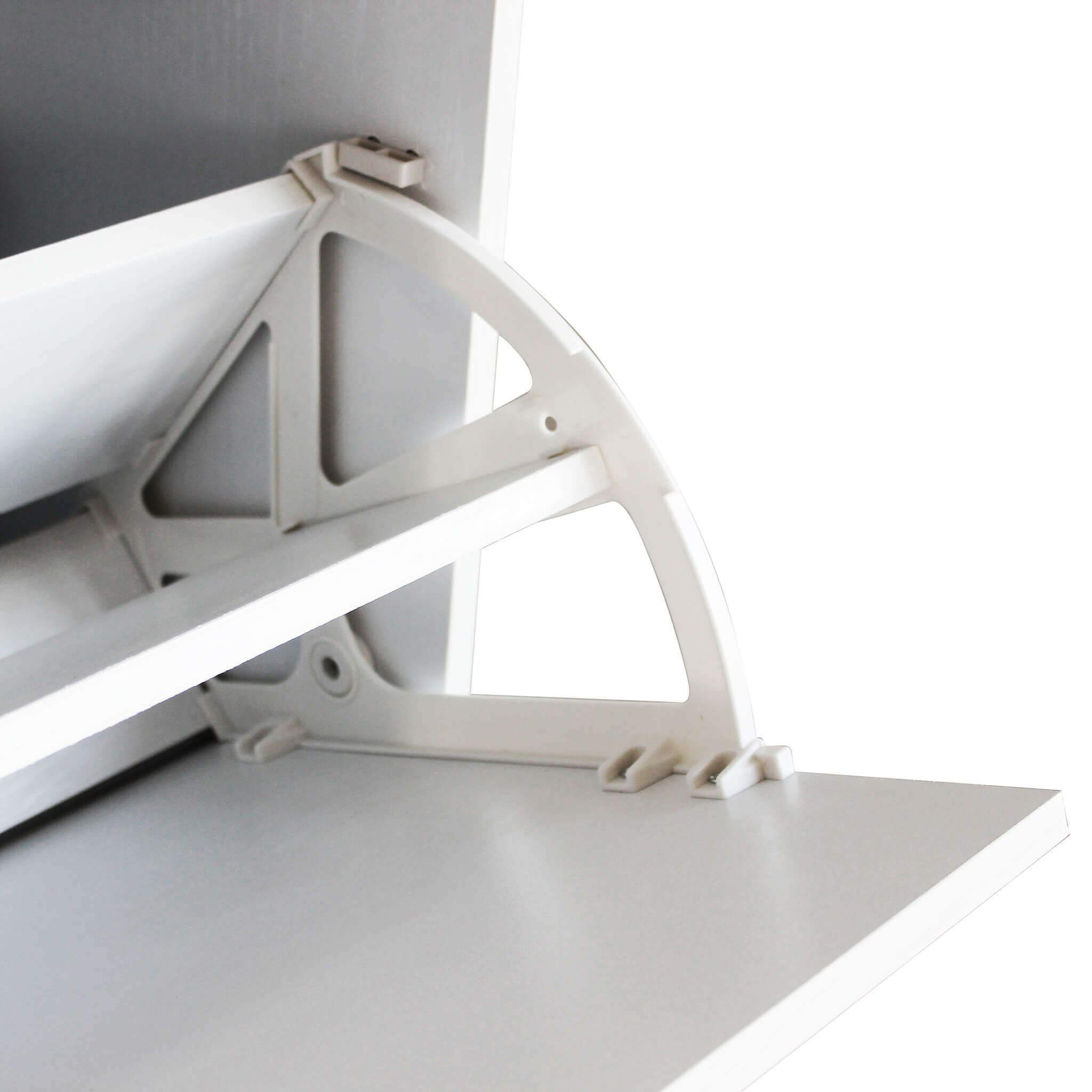 Scarpiera 4 Ante a Ribalta Modello LOLA, Bianco Opaco, 60x24x150 cm, Salvaspazio per Ingresso