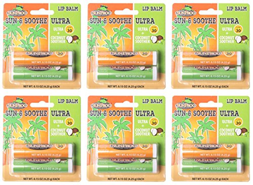 Royal SunFrog - Surfer's Choice | Sun & Soothe Lip Balm (6 Ultra Lip Balm SPF 30) & (6 Coconut Soother) - 12 total tubes