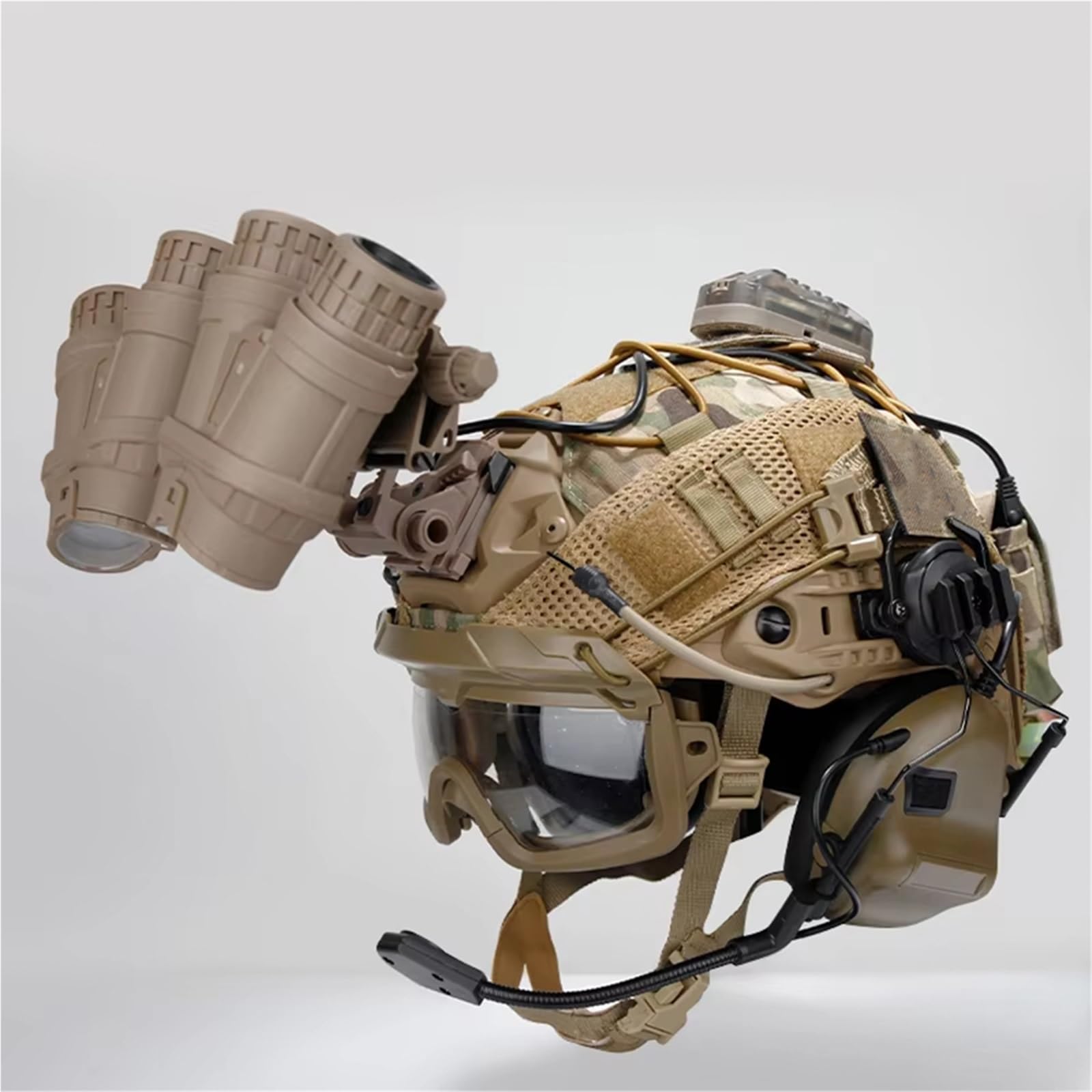 Schnelles Taktisches Helmset Mit Nachtsichtgerät GPNVG-18 (NVG) Stoßdämpfend, Schlagfest Multifunktionaler Helm Für Airsoft & Jagd