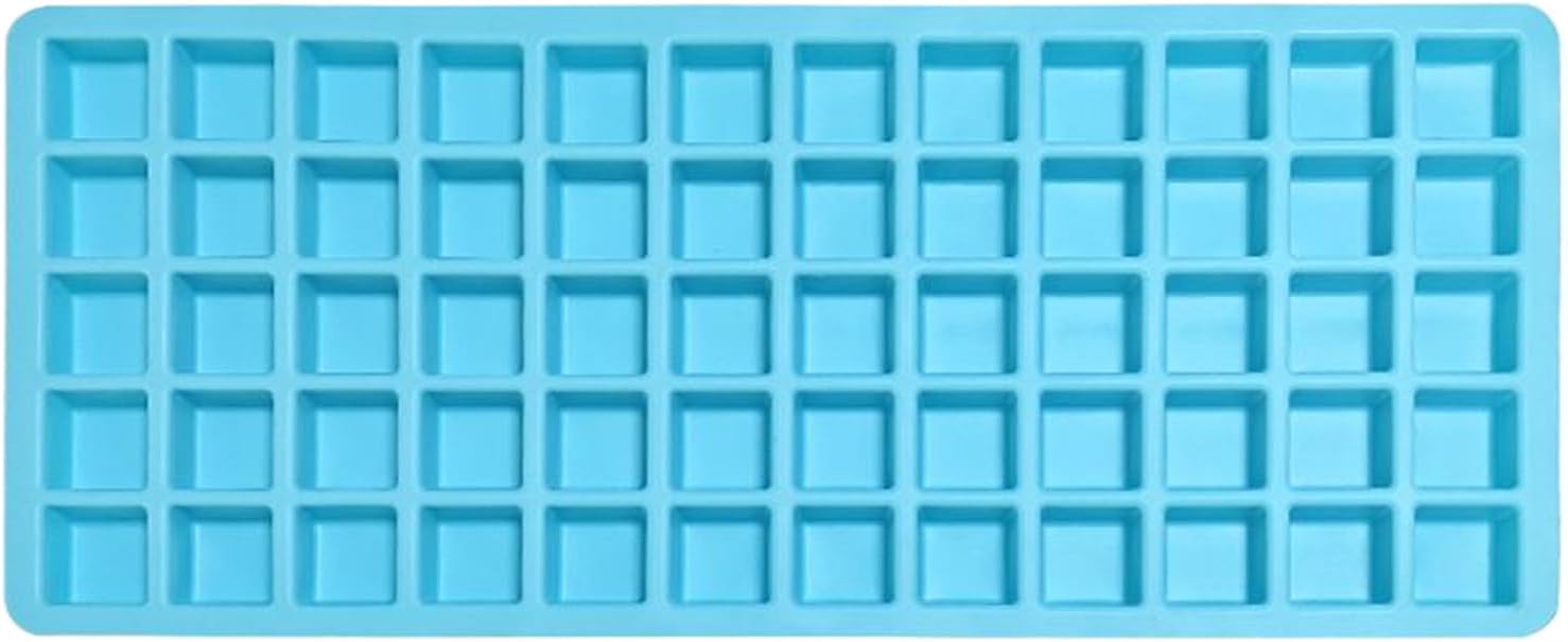 Zuasdvnk Ice Cubes Tray | Easy Release Silicone 60-Grid Square Ice Trays,Reusable Space Saving Molds for Cocktails Whiskey Coffee Kitchen Refrigerator Parties
