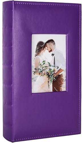 Miniatura 32 de RECUTMS - Álbum de bolsillo de 100 bolsillos 4x6, pequeños álbumes de fotos, páginas blancas, álbum de fotos vertical, álbum de boda, álbum de fotos
