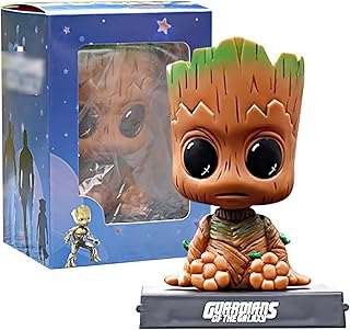 simyron Groot Action Figure Car Decoration - Guardians of the Galaxy Groot Car Shaking Head Figurine Ornament Groot tree man Creative Car Accessories Figure Shaking Head Model Mobile Phone Holder