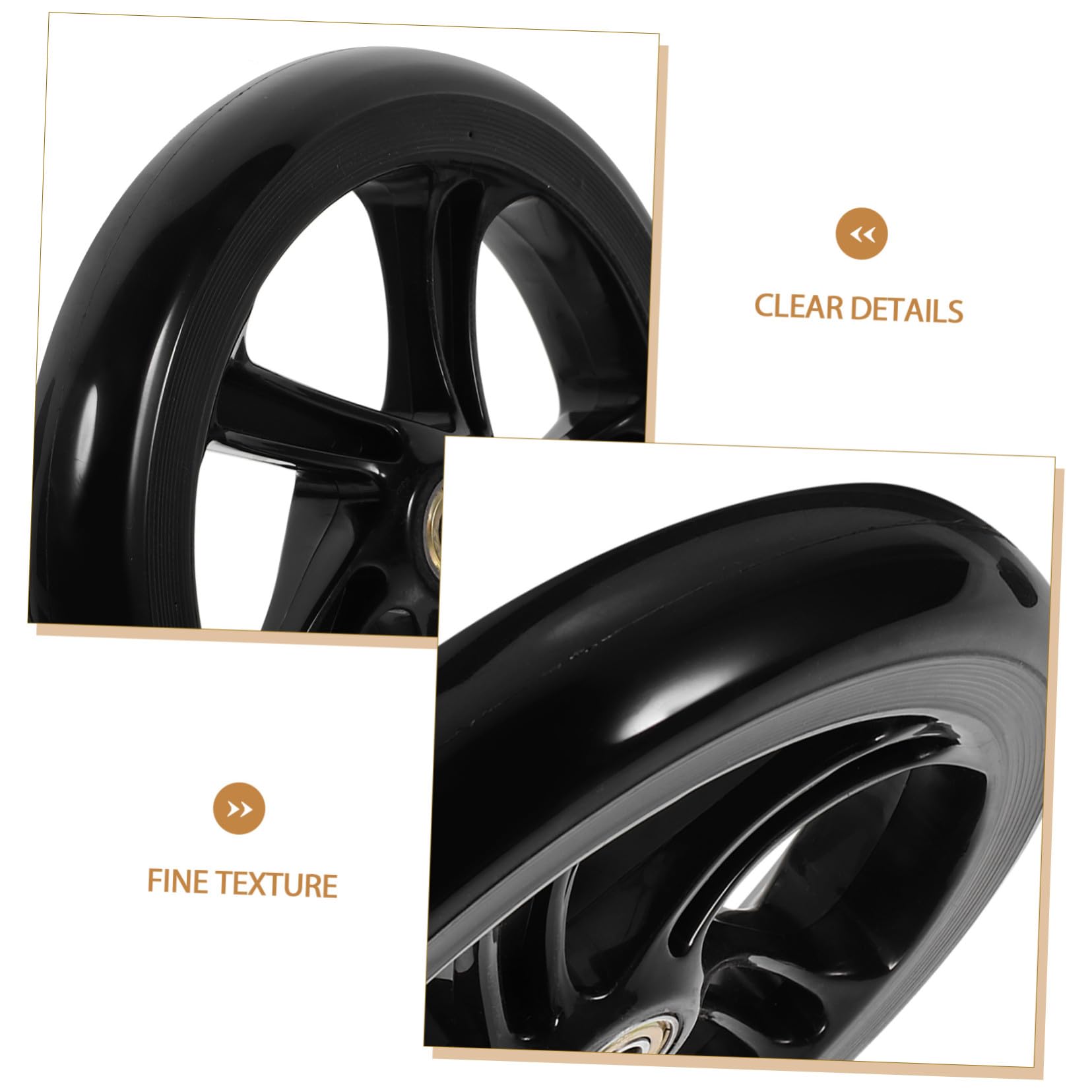 Abaodam Ruedas para Scooter Eléctrico 2 Piezas de 175 Mm Ruedas de PU Resistentes Instalación Rápida Adecuadas para Patinete Acrobático Monopatín