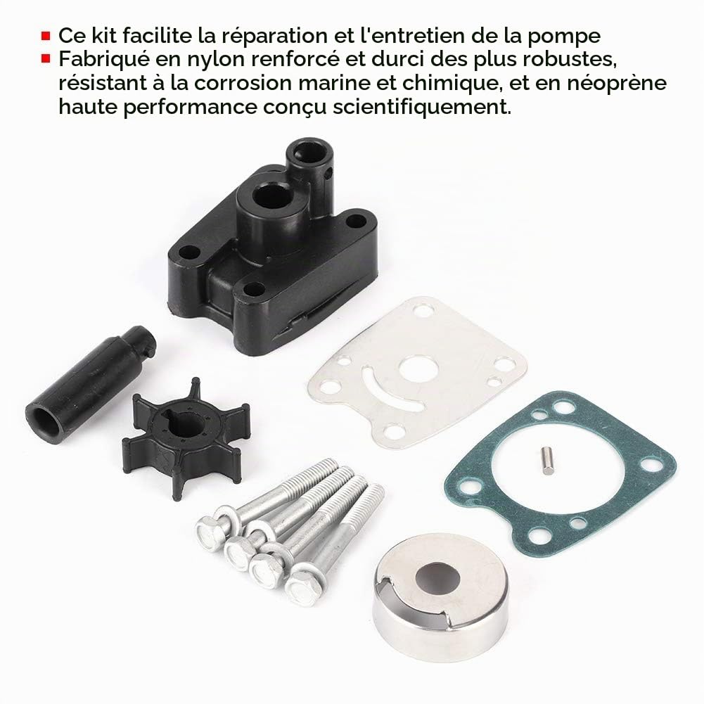 Kit de rotor de pompe à eau, kit de réparation de rotor de pompe à eau hors-bord accessoires remplacement pour moteur hors-bord 5 2 p 4A 5C 6E0-W0078