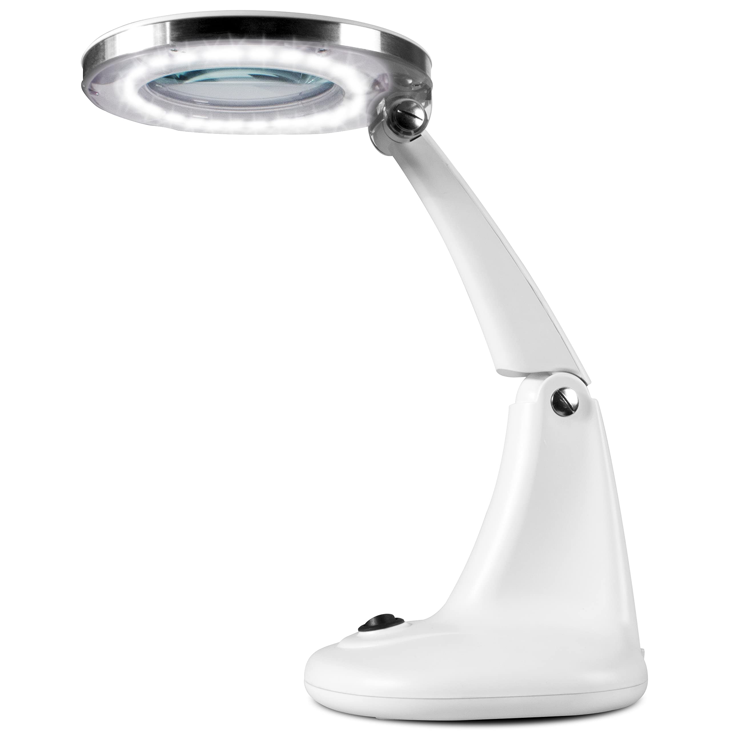 Fysic FL-30LED lamp with its arm extended and lens cover open, ready for use.