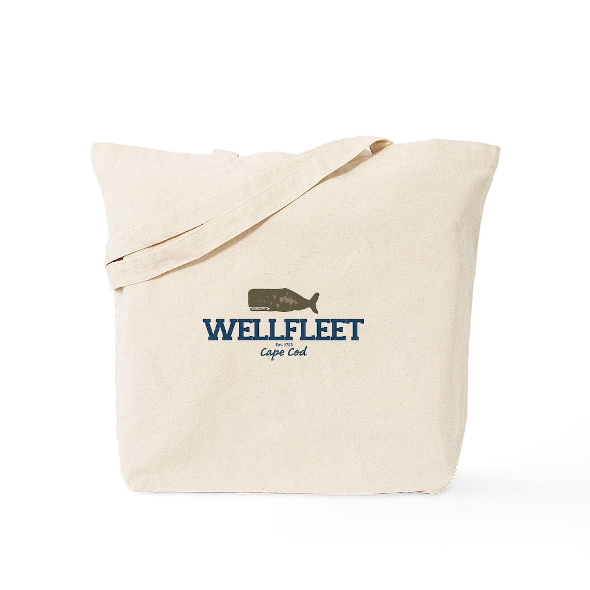 CafePress Wellfleet Cape Cod Massachusetts. Tote Bag Reusable Natural Beige Canvas Shopping Bag