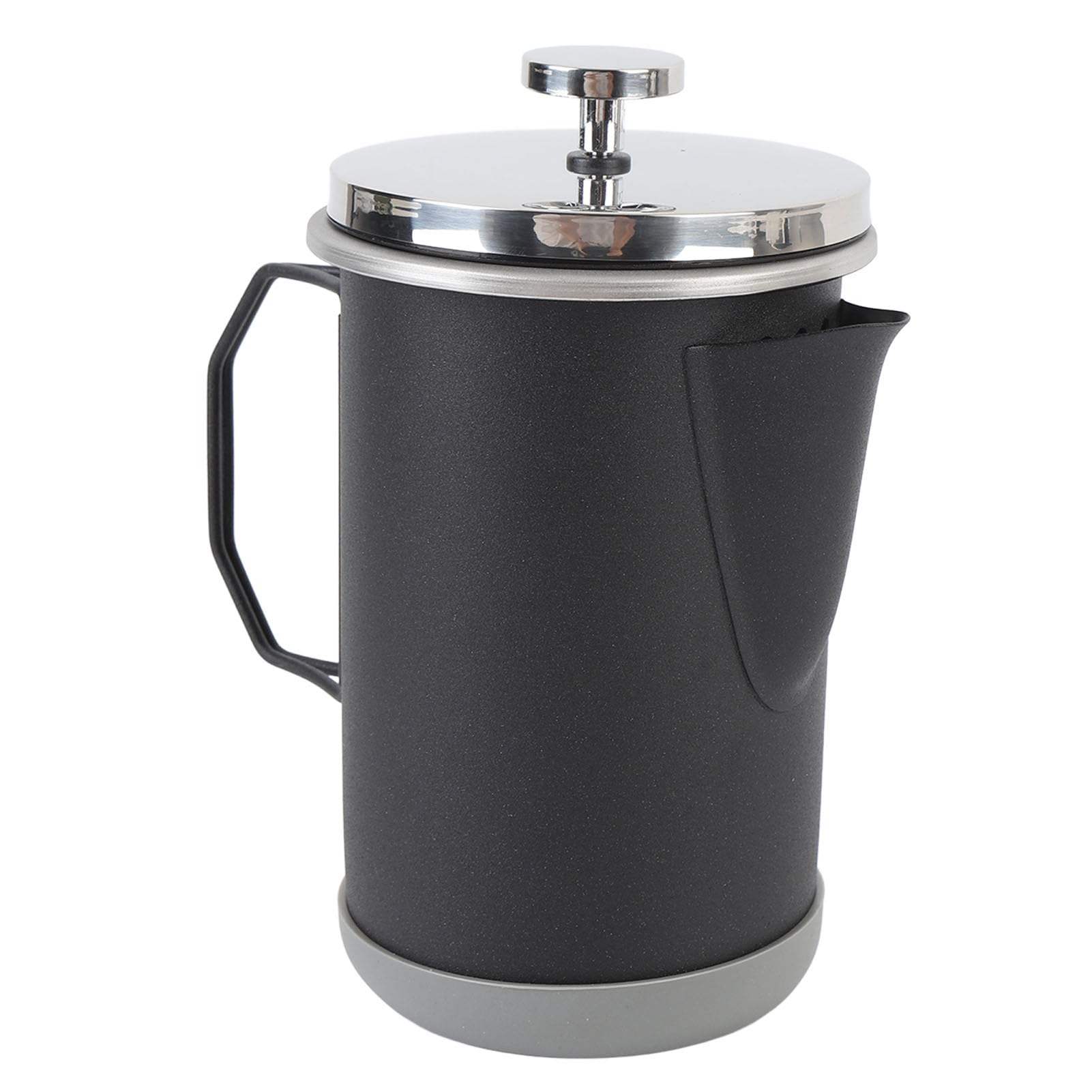 Jauarta French Press Coffee Maker Portable 304 Stainless Steel Hand Brewed Coffee Press Teapot for Camping 1000ml (Black)