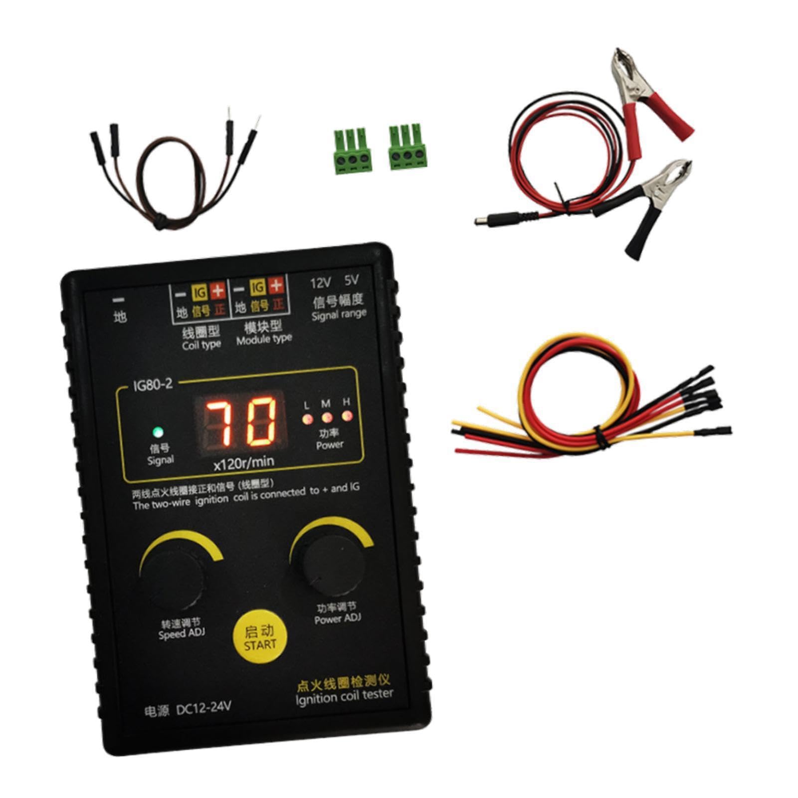 Kit compatto per il rilevamento della bobina di accensione, tester di accensione per auto, strumento pratico e facile per una diagnosi accurata, strumento riparazione diagnostica della bobina,