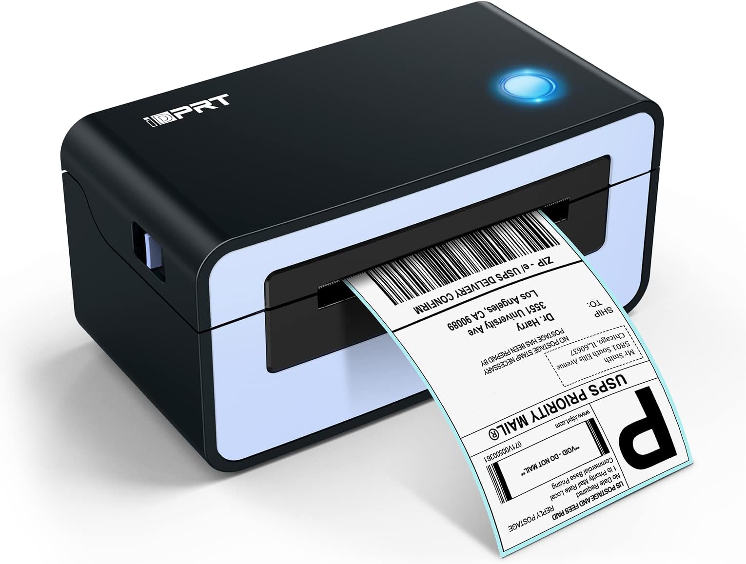 iDPRTShipping Label Printer Thermal Label Printer for Small Business, 4×6 Label Maker, Compatible with UPS, USPS, Amazon & Ebay, Support Windows, Mac OS, Linux, Blue