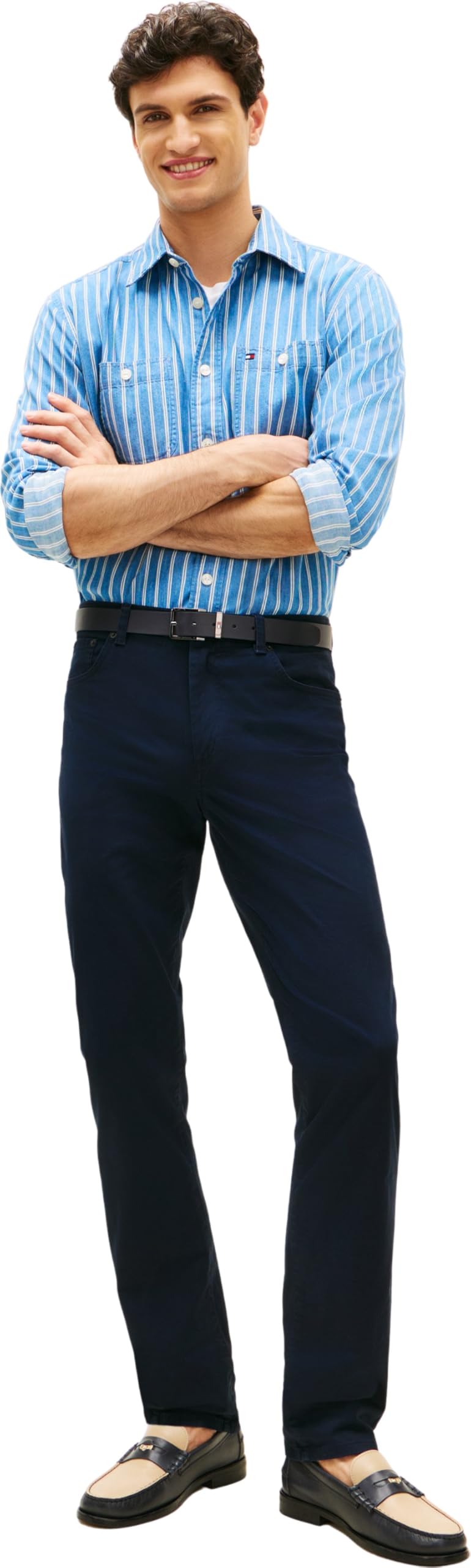 Tommy Hilfiger Uomo Pantaloni Chino Core Denton Essential Twill Straight Fit