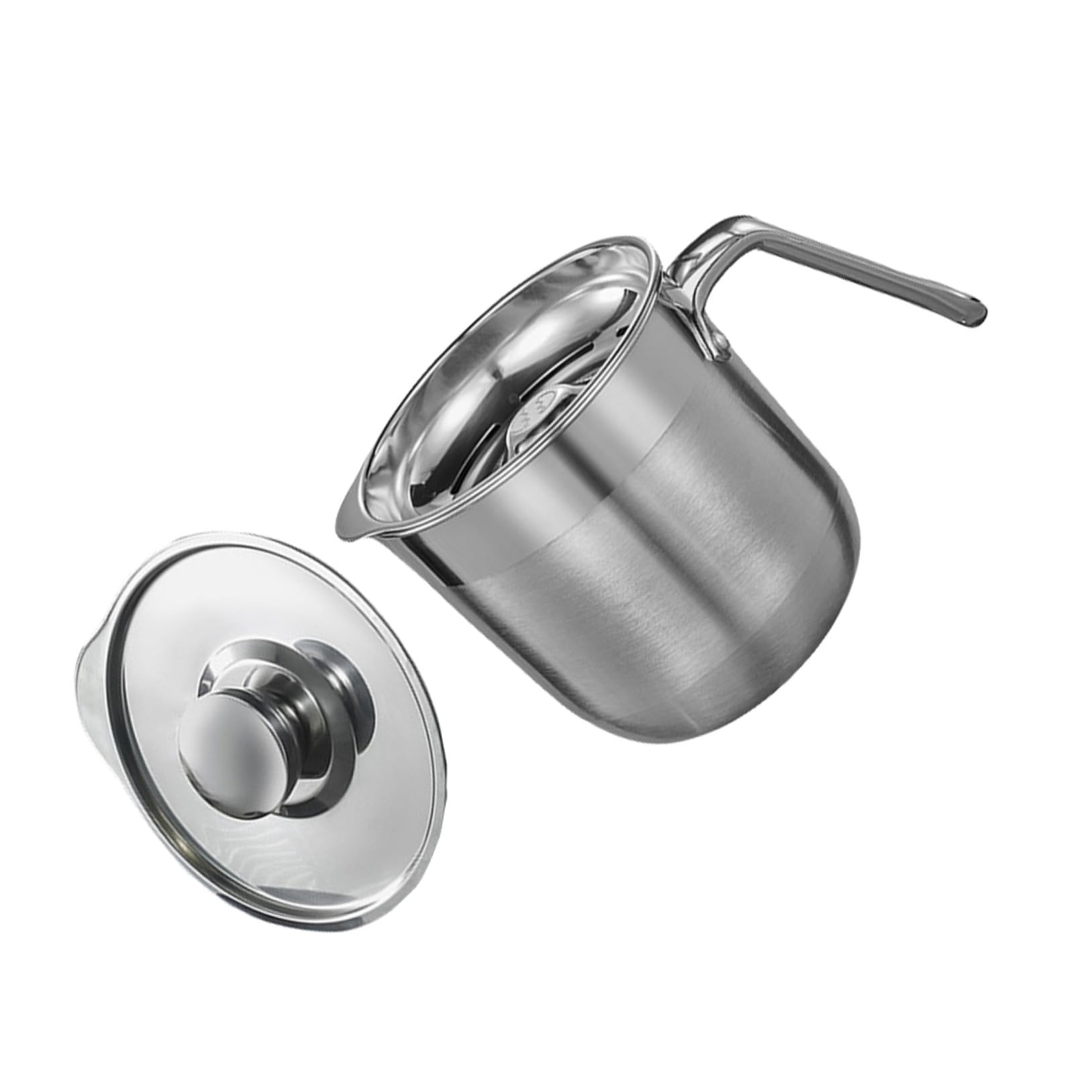 PRETYZOOM Separador de Huevos de Acero Inoxidable Diseño de Agujero Hueco, Cubo Divisor de 1500ml Tapa para Separar Yema y Clara Fácilmente Cocina