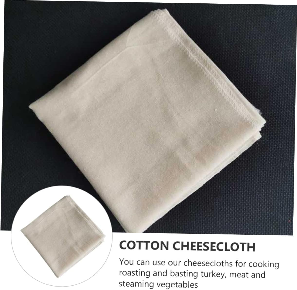 2pcs Breathable Cotton Cheesecloths Khaki Kitchen Strainers for Canning Poaching and Cheese Moisture Retention Reusable for Cooking and Food Preparation