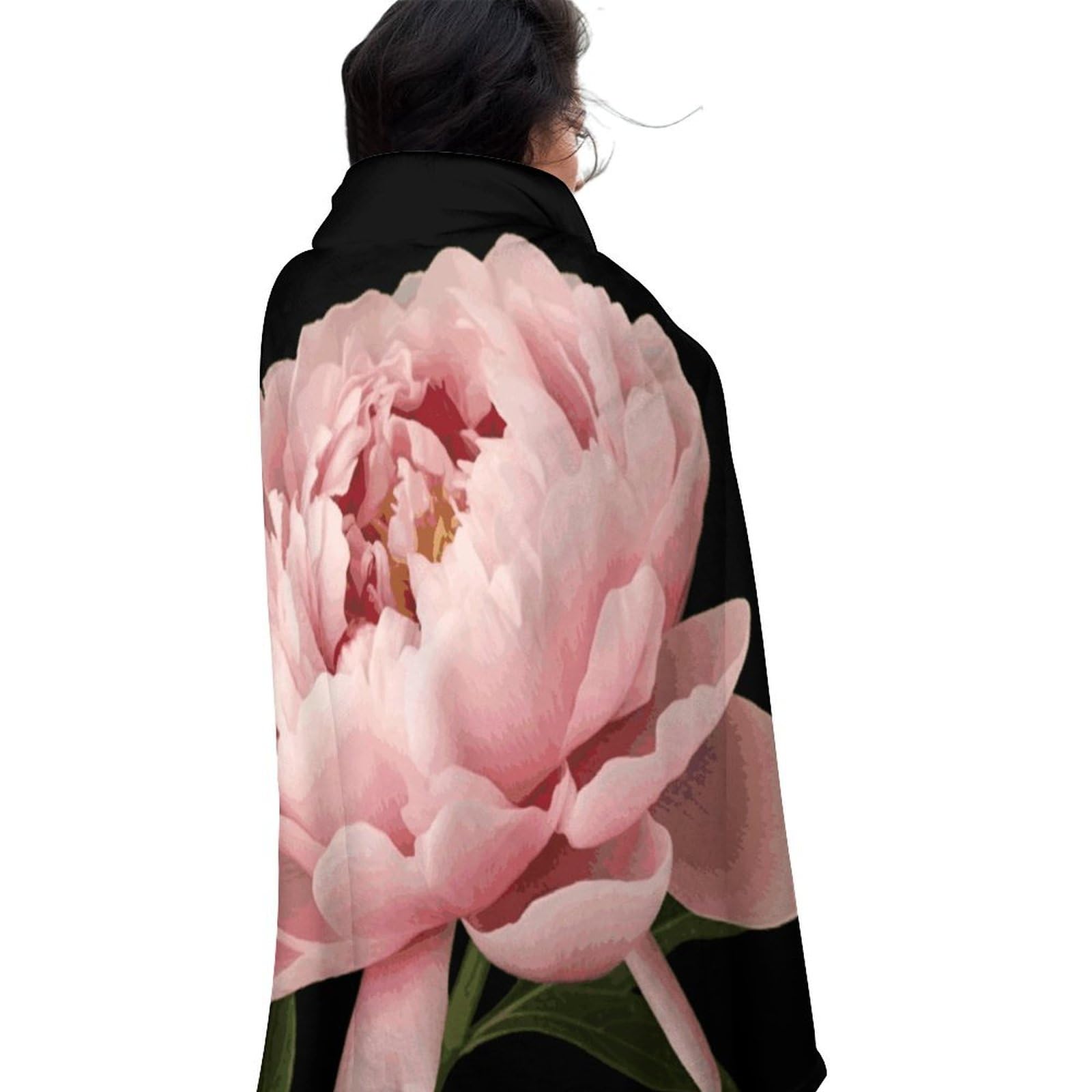 Couverture pivoine 150 cm : un plaid rond pour votre canapé ou pour vos moments de détente au salon