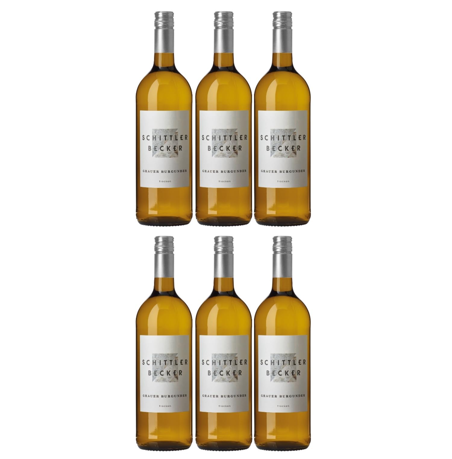 Schittler-Becker Grauer Burgunder Weisswein weiss trocken Deutschland 1,0 Liter inkl. FeinWert E-Book (6 x 1,0 l)