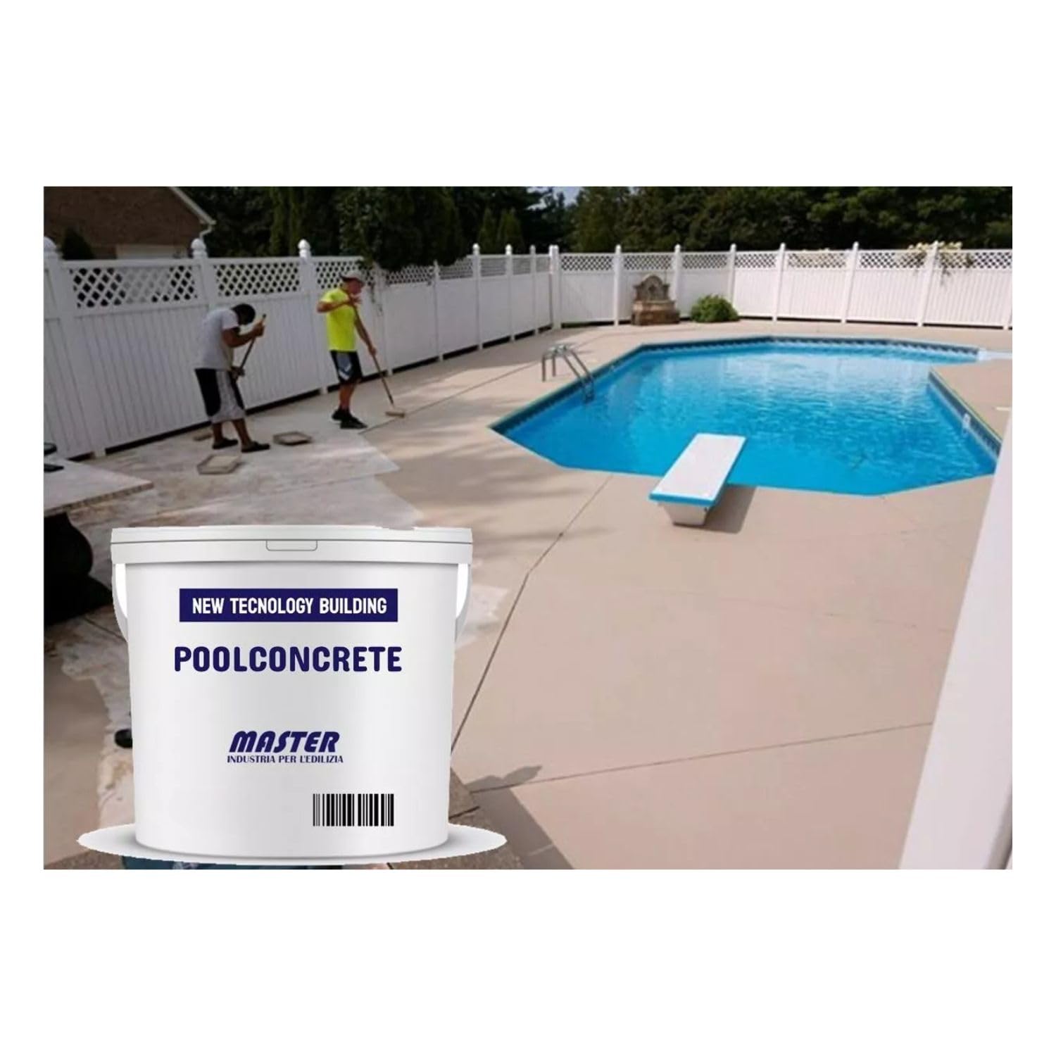 Generico Peinture pour Piscines et Sols en Béton, Haute Résistance (10 Kg) (RAL 7032)