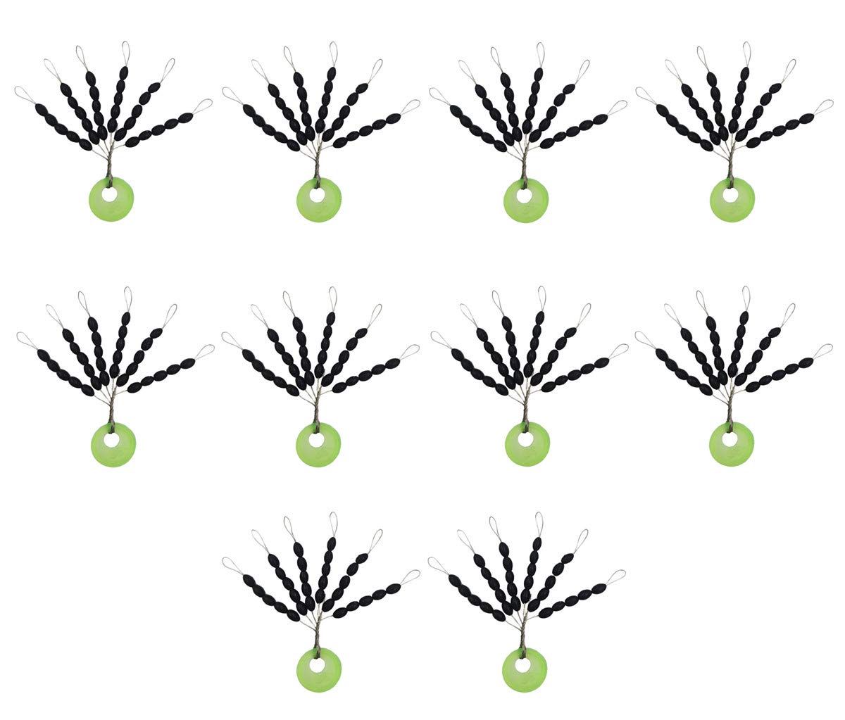 Drchoer Fishing Bobber Stoppers Line Stops: 300pcs Sinker Float Stops for Bass Fishing - Texas Rig Weight Stoppers Size Large Medium Small