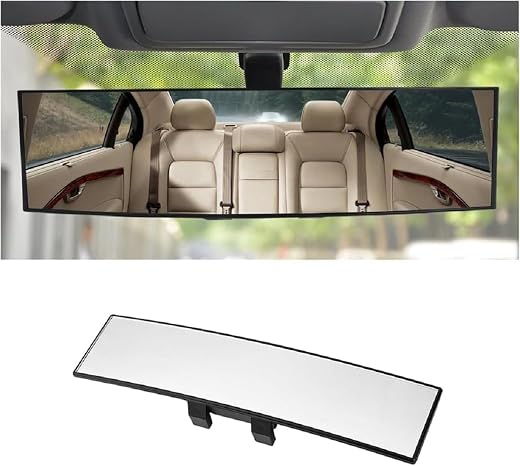 GOPIKRISHNACar Rear View Mirror Interior Mirror Wide Angle Panorama Safety Mirror Interior Mirror Large Vision Mirror 1Pc