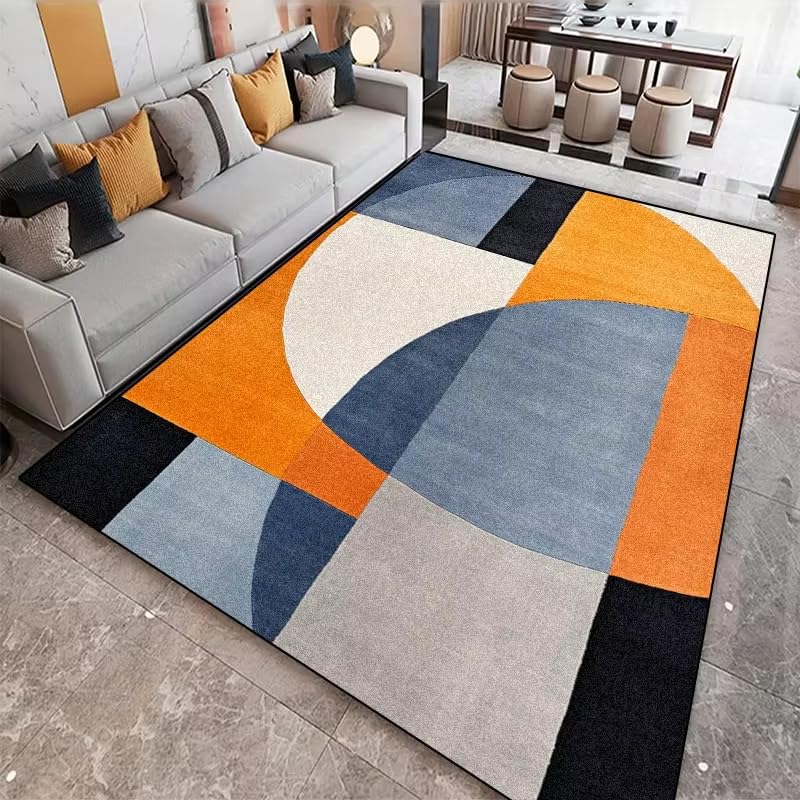 Tapis moderne antidérapant grand format 150x180 cm pour un confort thermique de chambre