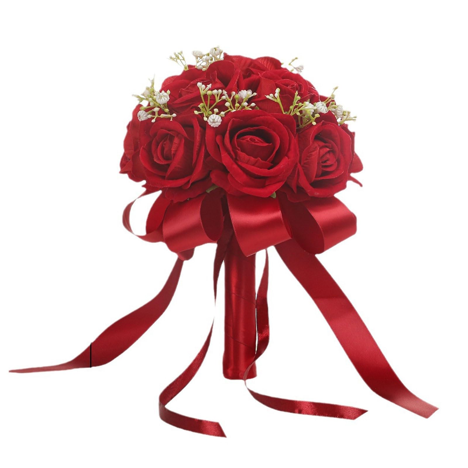 Hsioluted Artificial Rose Bouquet for Wedding Combo Wedding Flower Engagement Day Decoration Silk Bridal Bouquet Flower Birthday Gift
