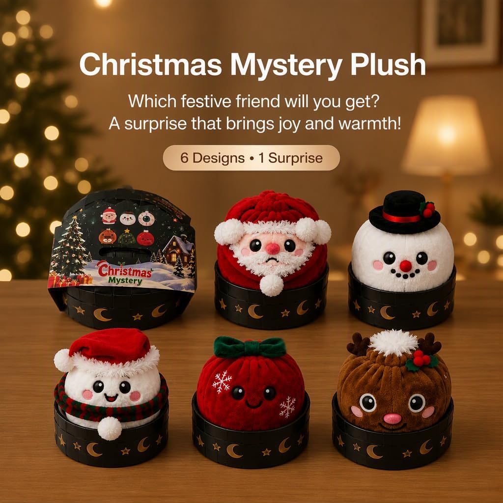 Christmas Dumpling Plush Blind Box Style Gift Set With Mini Steamer Baskets