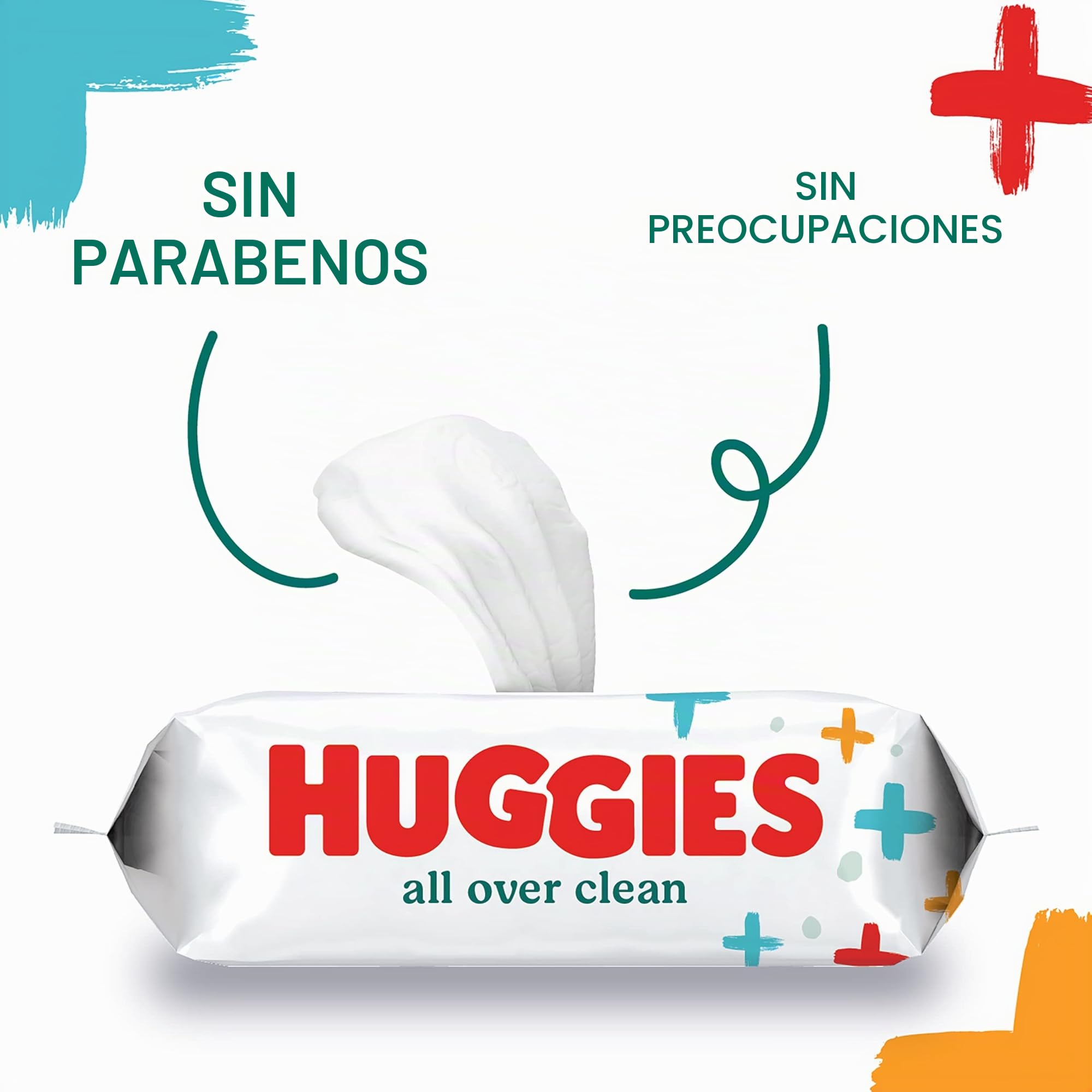 Huggies All Over Clean - Toallitas húmedas para bebé, 56 piezas, paquete de 10 (10 paquetes de 56 unidades, total 560 toallitas) (seguras para la cara, las manos y el funduleto)