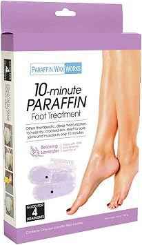 Paraffin Wax Works 10-Minute Paraffin Foot Treatment, Spa and Home Treatment Booties, Relaxing Lavender, One-Pair