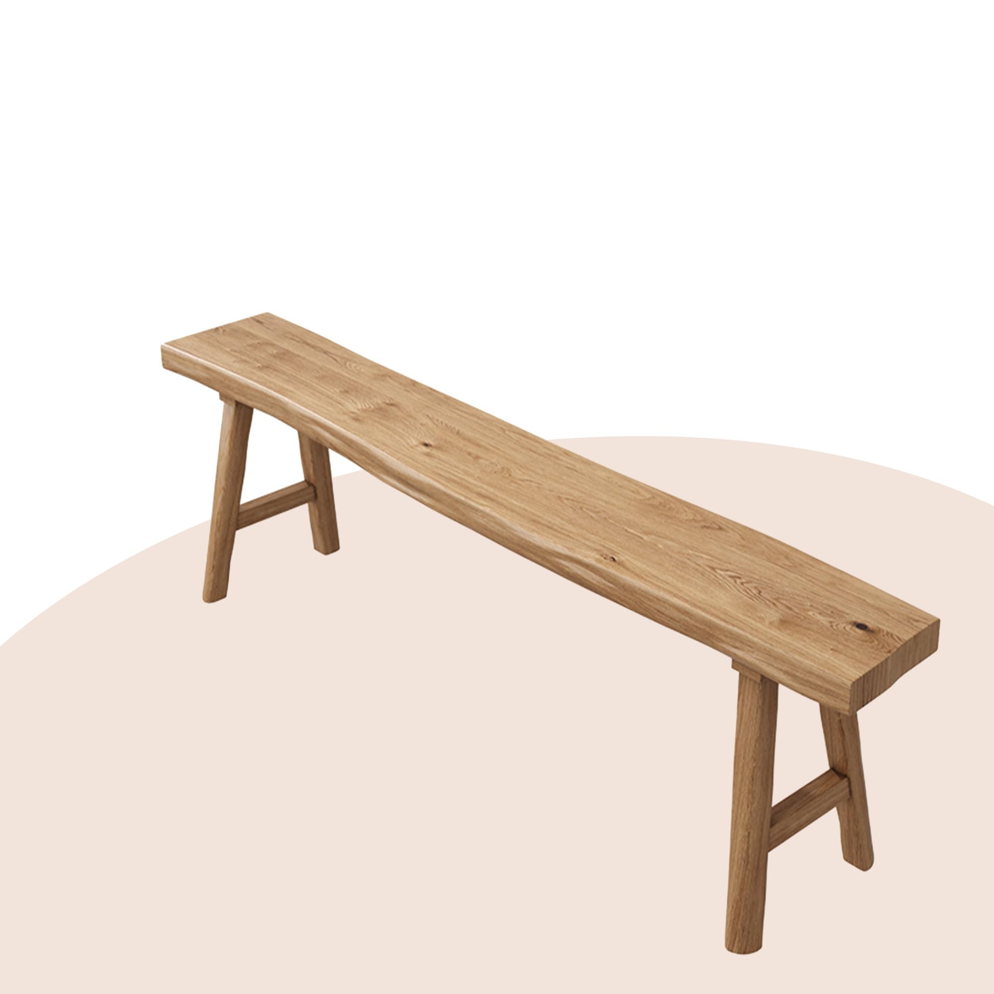 Banc en bois rustique avec bordure naturelle pour des moments partagés