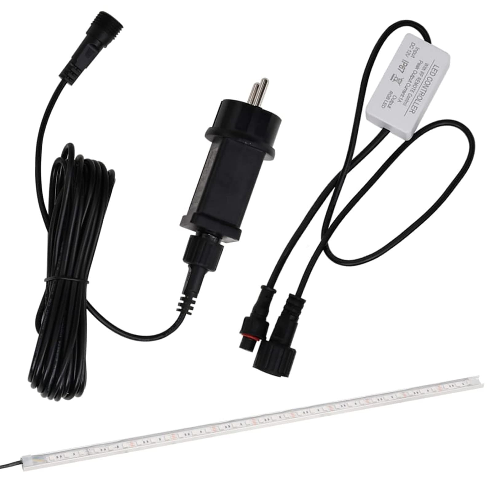 Festnight Fuente Cascada con LED RGB, Cascada de Piscina, Cascada de Jardín con Control Remoto, Cascada de Pared Cascada Rectangular Acrílico 108 cm