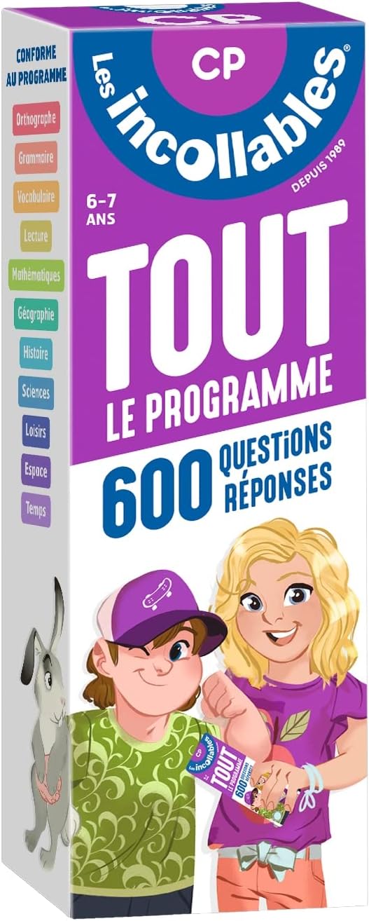 Les incollables - Tout le programme du CP - 6/7 ans: 600 questions réponses pour réviser en 2 éventails