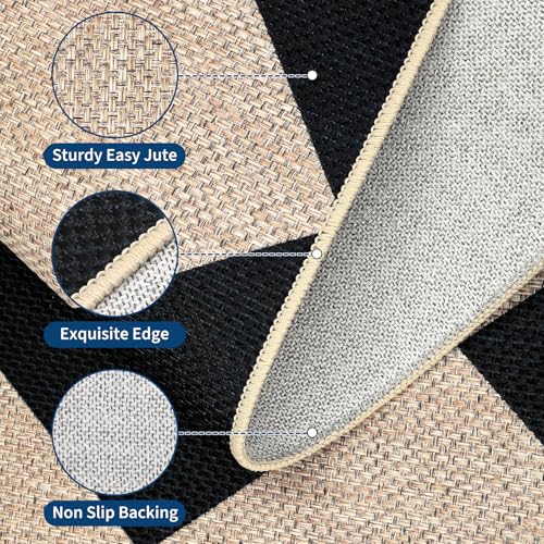 Tapete decorativo GarveeHome 5'x7' negro miniatura 4