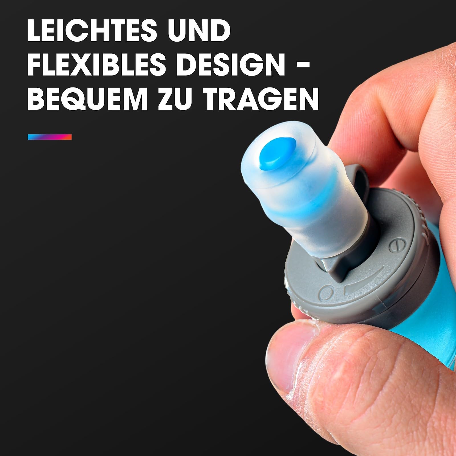 HydraPak SoftFlask 250 ml 2er-Pack – Komprimierbare Ernährungstrinkflasche – BPA-frei, leicht zu öffnende Verschlusskappe, faltbar, leicht
