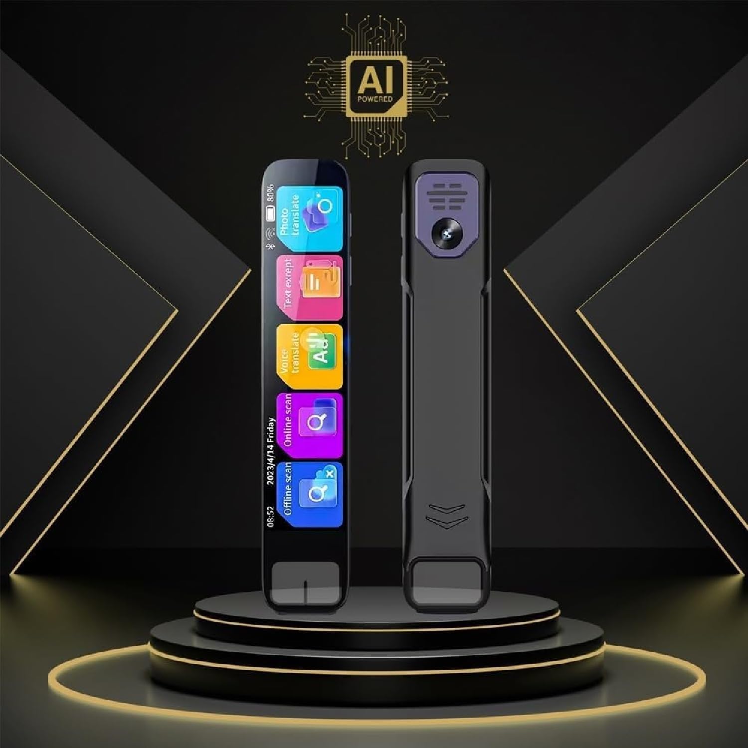 , 2025 Upgrade Smart AI Scanning Pen, 0,5 s schnelle Identifizierung, sofortige KI-Antworten mit 99% Genauigkeit, Offline-Übersetzung, HD-Touchscreen, Lesestift für Mathematik
