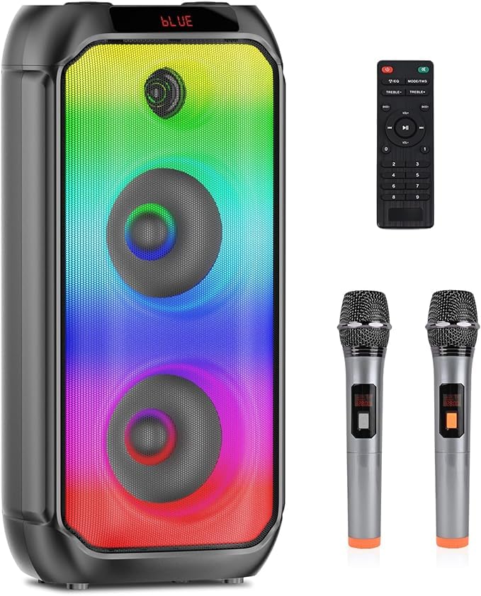Altoparlante Bluetooth Kodak - Impermeabile IPX6, suono potente da 8W, illuminazione RGB, durata della batteria di 5 ore, connessione Bluetooth V5. 0 - Bianco - Kodak
