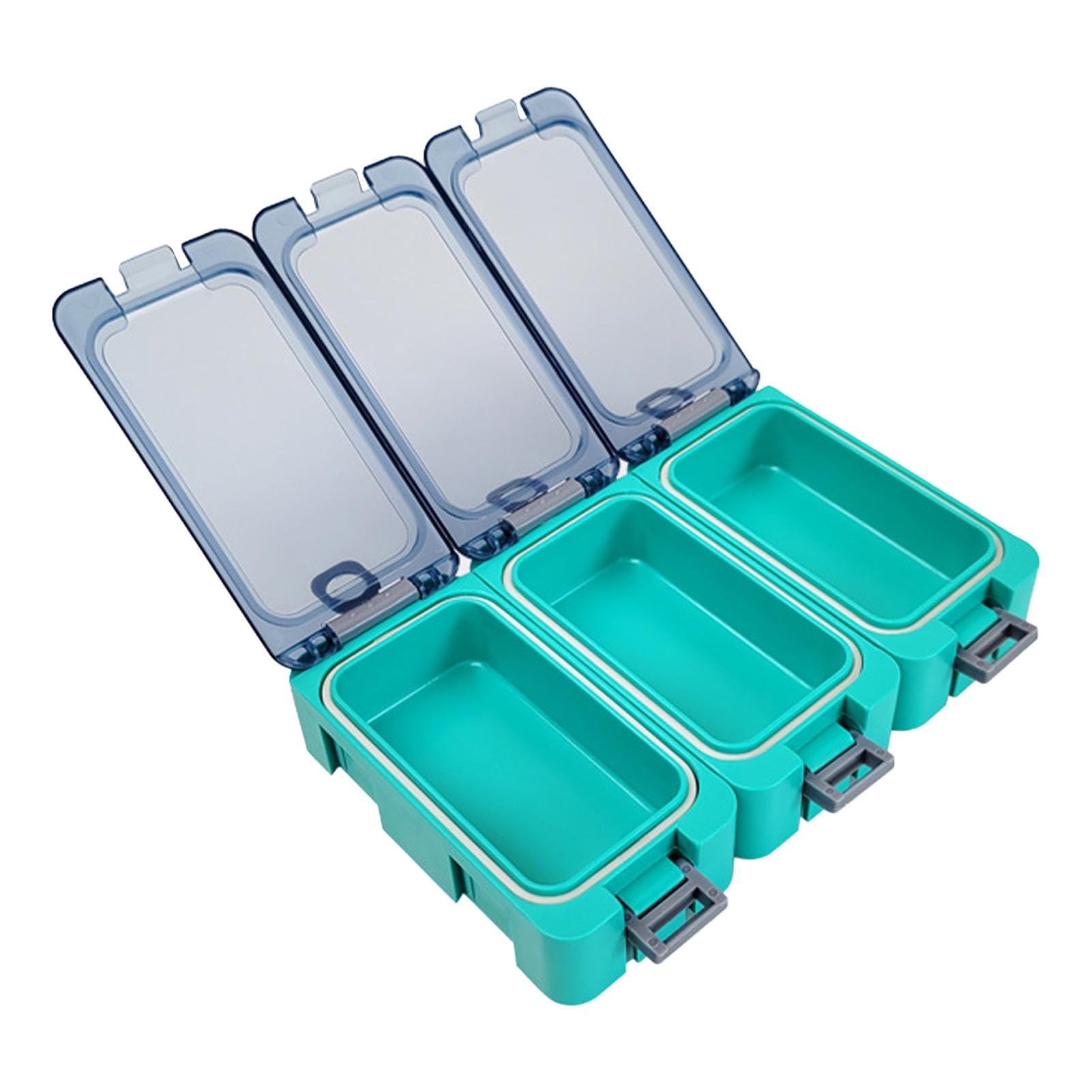 Porta Esche per Pesca forniture portatili per ami | 3 Scatole portattrezzi da pesca Con ami, attrezzatura da pesca e portagioie portatile per campeggio notturno