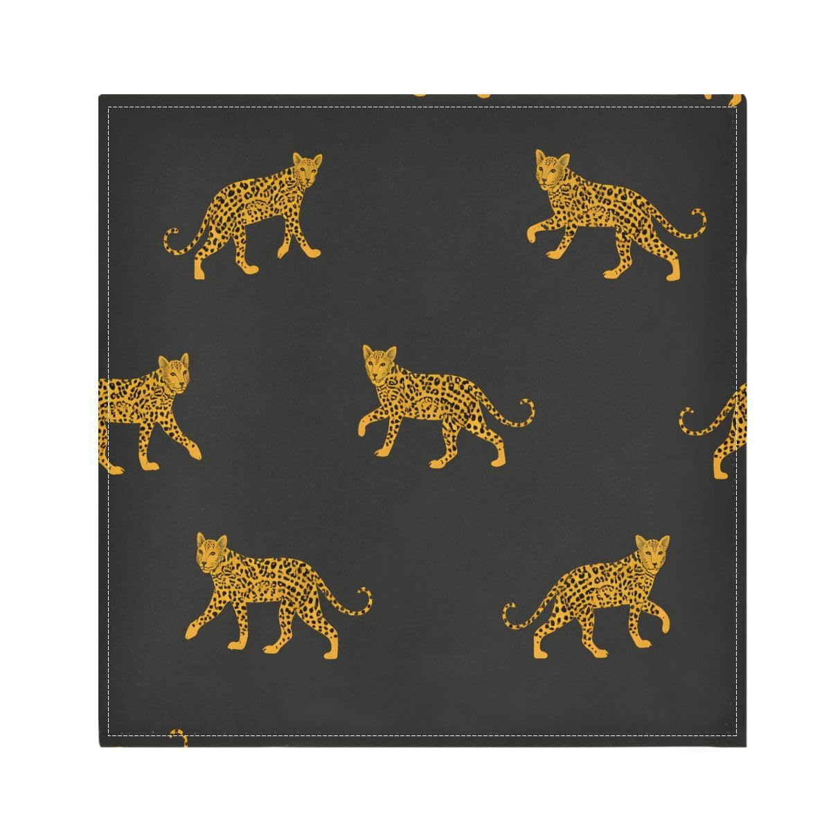 Cloth Napkins Leopards Washable Polyester Dinner Napkins Great for Weddings, Parties, Holiday Dinner 20in x 20in