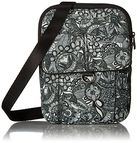 Sakroots Wynnie Small Flap Messenger-Nylon, Black/White Spirit Desert , One Size
