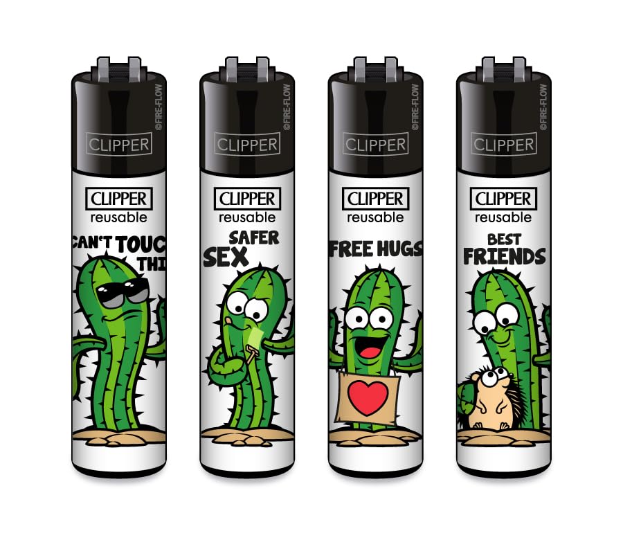 Amazon.de: Clipper Feuerzeug 4er Set (Kaktus)