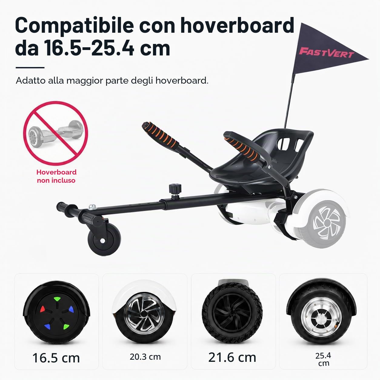 Hoverbords Go Kart,Overbords Seggiolino Trasforma Hoverbords in Go-Kart, Rende la Guida Molto Divertente e sicura