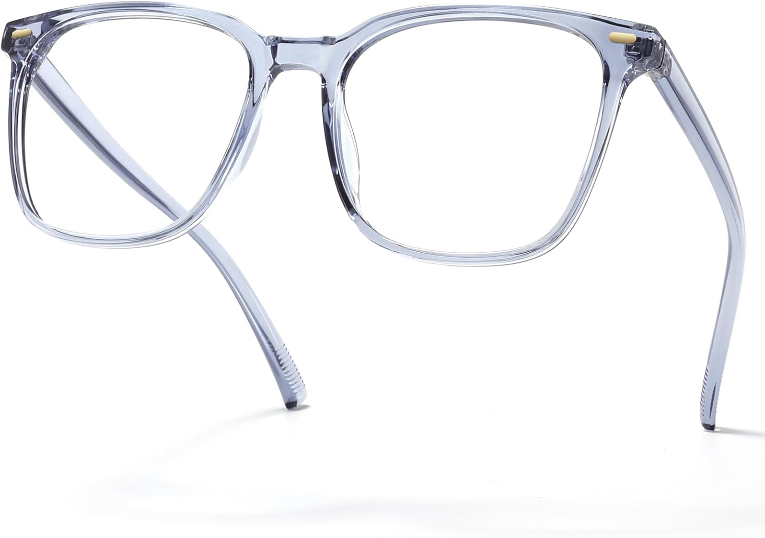 Oversized Square Blue Light Blocking Glasses for Women Men, Anti-Fatigue Computer Monitor Gaming Glasses Reduce Eye Strain(transparent Grey) - Image 5