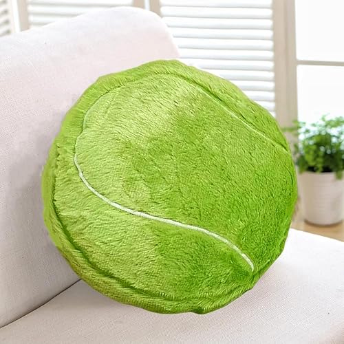 XIYUAN Almohada deportiva de tenis de 13.8 pulgadas, almohada de peluche de bolas deportivas, juguete decorativo para el hogar, cojín para