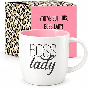 Triple Gifffted Boss Lady Coffee Mug Gift for Women, 380ml Cup Ceramic