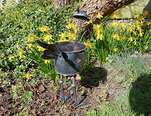 Ablerhome Decor Metal Duck Plant Pot Ornament Animal Flower Pots Garden Sculpture Planter indoor Home Outdoor Garden Window herb flower box Gift (Bronze Duck) - Image 4
