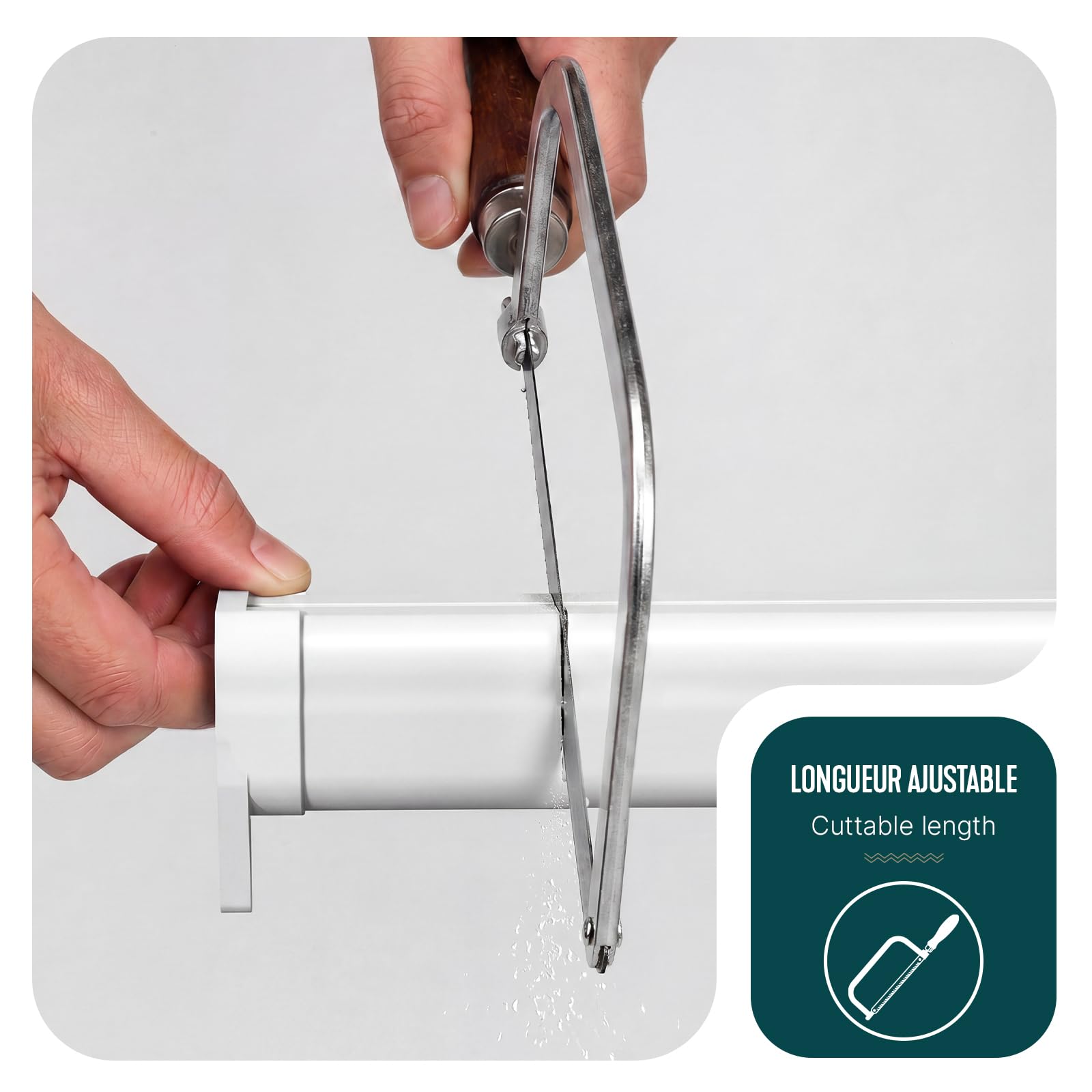 VOUNOT® Store Moustiquaire Fenêtre Enroulable en PVC Recoupable avec Maille en Fibre de Verre Store Moustiquaire Installation Facile L80 x H130 cm Blanc