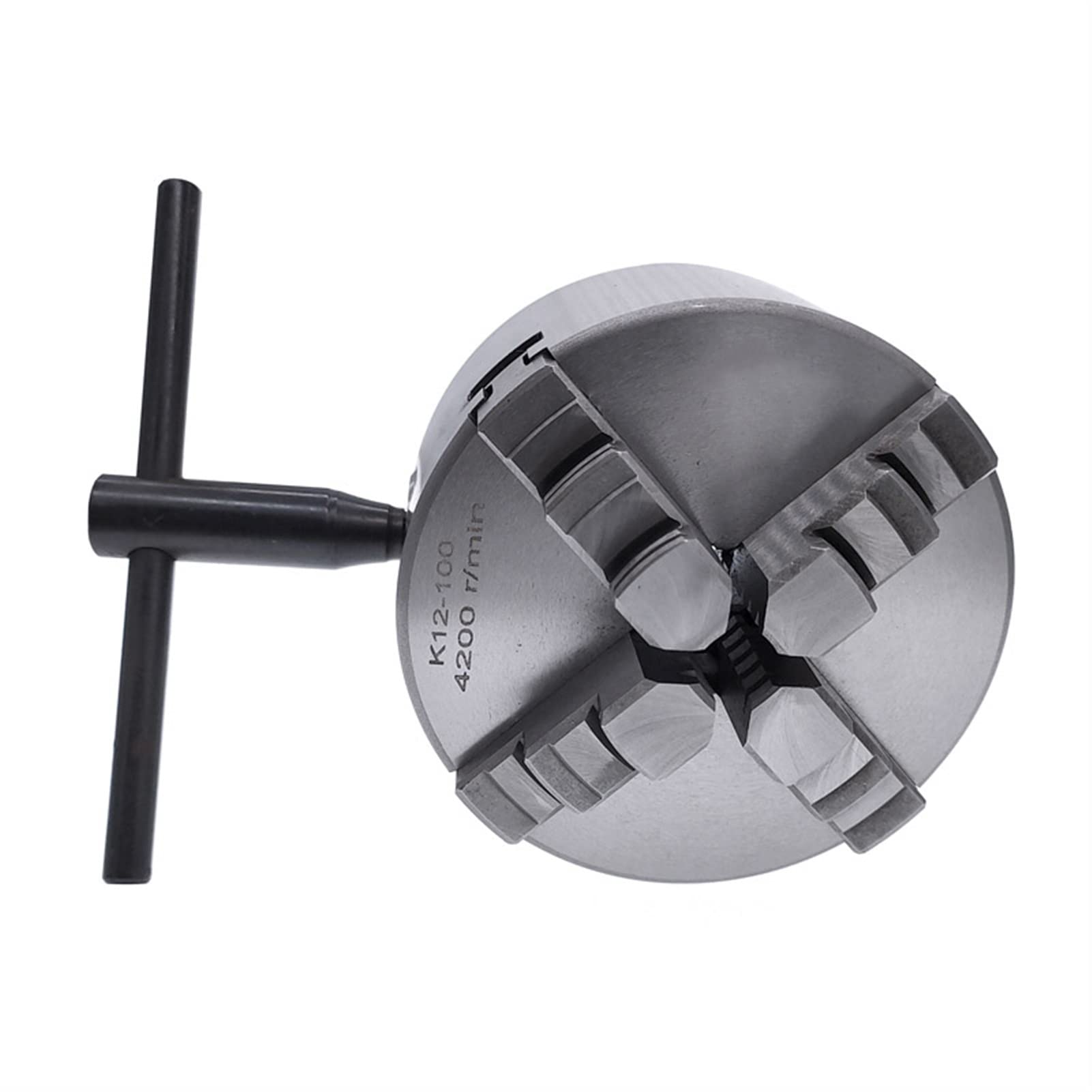 Uchwyt tokarski, K12-100 4 JAW Self-centrujący Chuck Tokarka Scroll 100mm do małej tokarki z hartowaną stalą dwoma zestawami szczęk