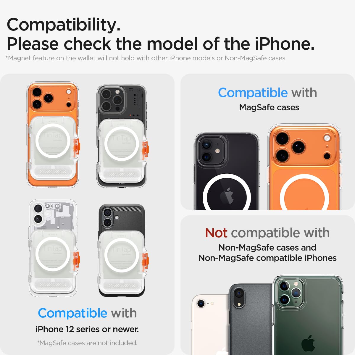 Spigen iPhone için MagSafe özellikli 6 Kartlı Manyetik Cüzdan